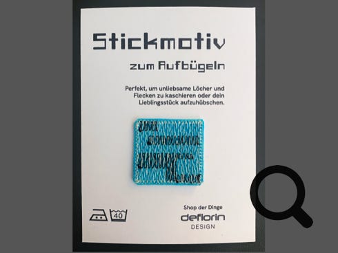 Stickmotiv zum Aufbügeln