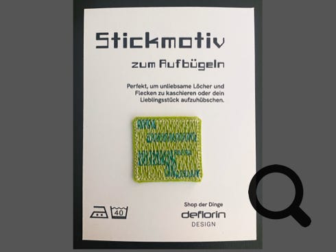 Stickmotiv zum Aufbügeln