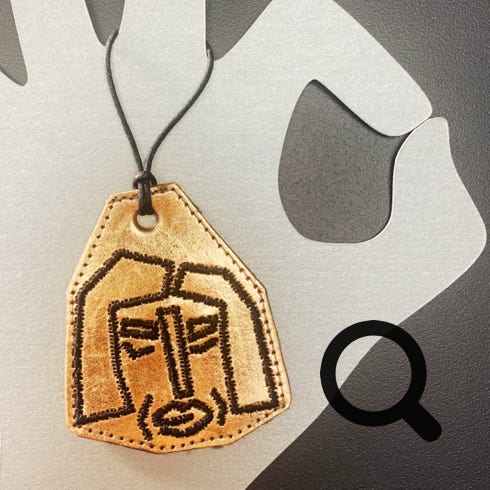 SnapPap Anhänger Xore Gold-Schwarz bestickt