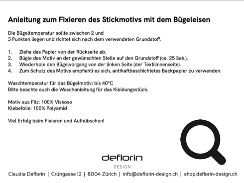 Stickmotiv zum Aufbügeln