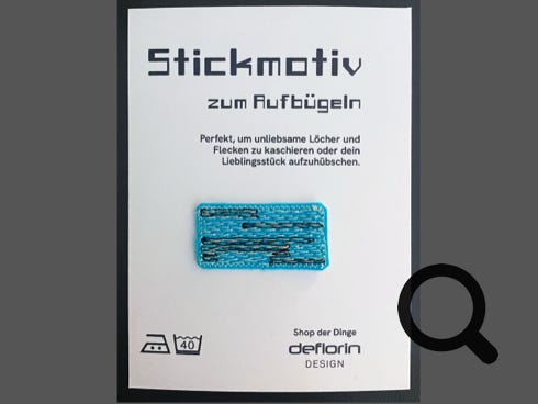 Stickmotiv zum Aufbügeln
